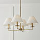 Gilda 4 Light 29.75 inch Aged Brass Chandelier Ceiling Light