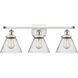 Ballston Large Cone LED 26 inch White and Polished Chrome Bath Vanity Light Wall Light in Seedy Glass
