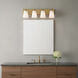 Miles 4 Light 25 inch Satin Brass Vanity Light Wall Light, Extra Large