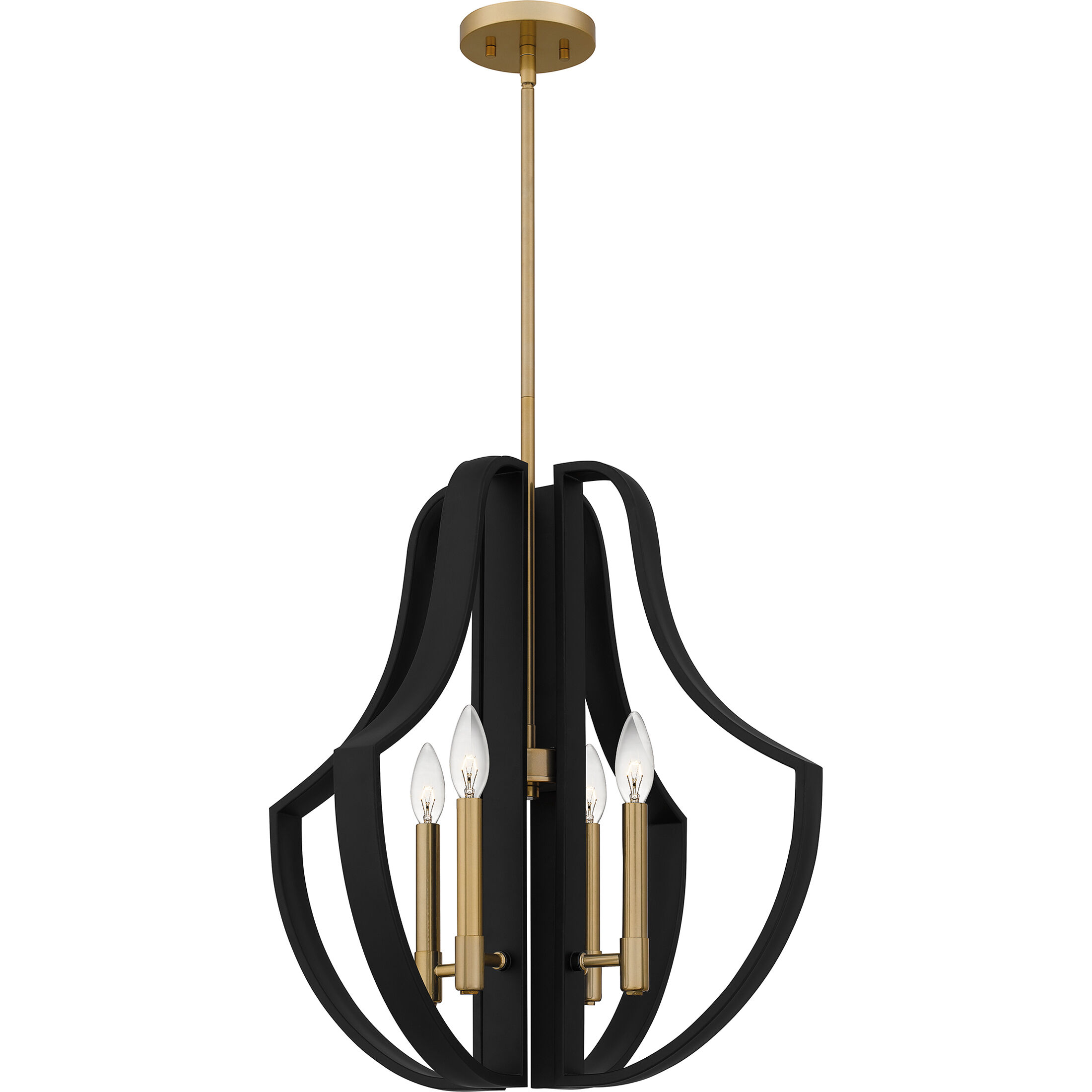 Talis 4 Light 22 inch Matte Black Pendant Ceiling Light