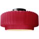 Radiance Collection - Pleated Tier LED 12 inch Cerise Semi-Flush Ceiling Light, Form+Finish+Function