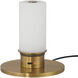 Saunter 16 inch 3 watt Polished Antique Brass Cordless Table Lamp Portable Light