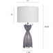 Bilzen 33.25 inch 100 watt Bilzen and White Table Lamp Portable Light
