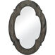 Wood Framed 28 X 19 inch Aged Brown with Mirror Wall Mirror