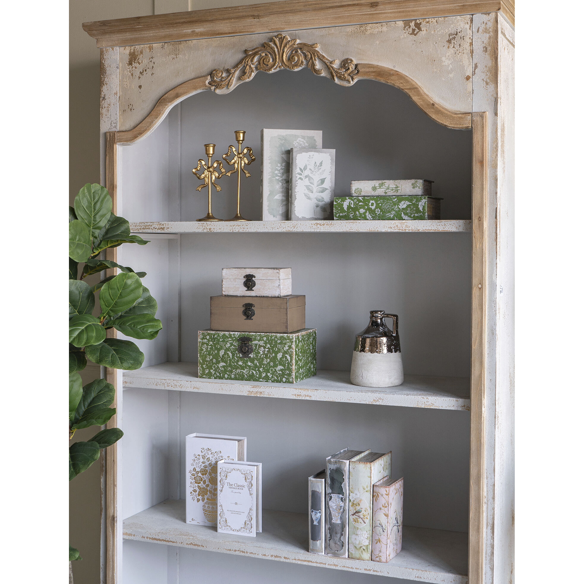 Anita White/Beige Bookshelf