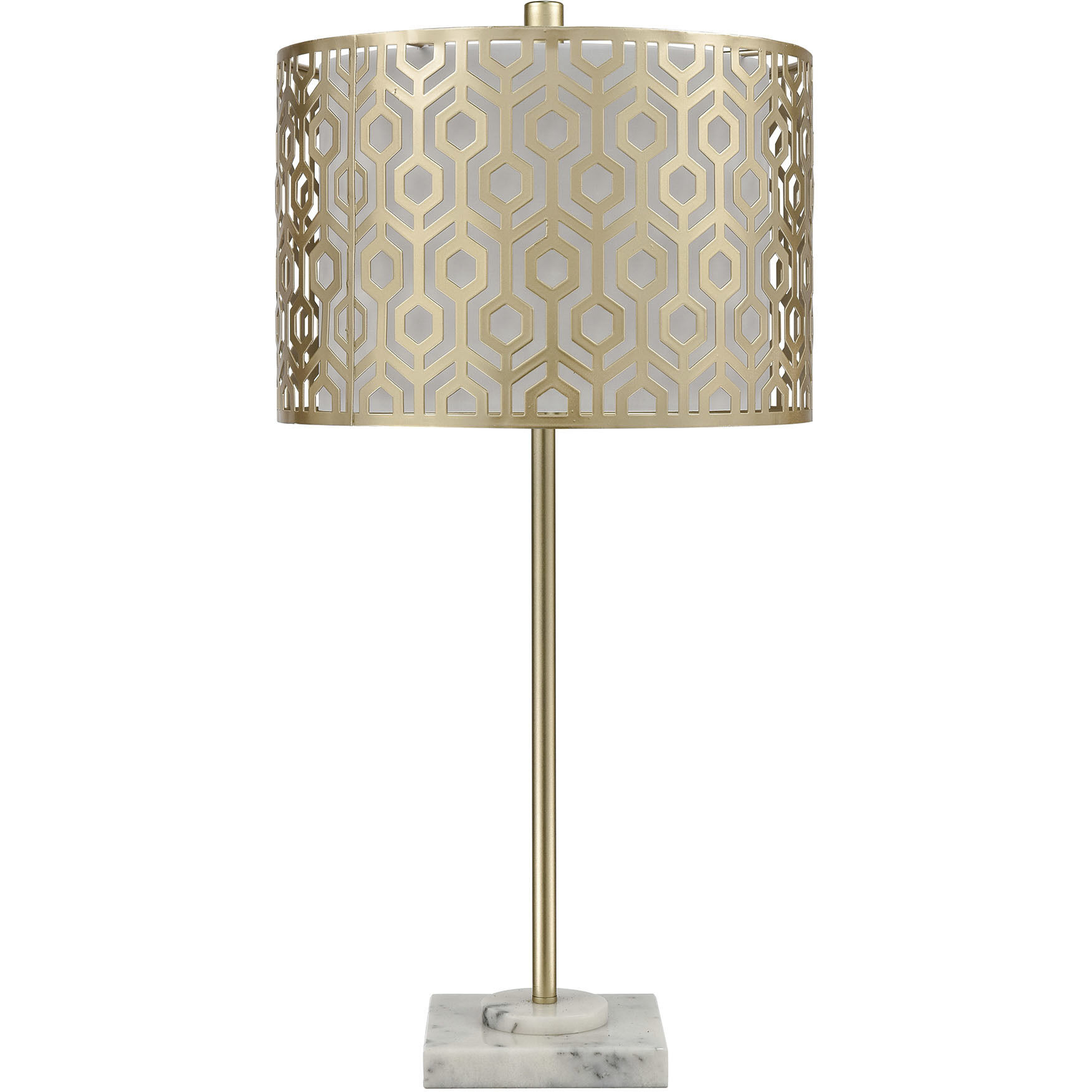 Meliton 26 inch 100 watt Champagne Gold Table Lamp Portable Light