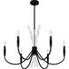 Cecily 6 Light 32 inch Matte Black Chandelier Ceiling Light