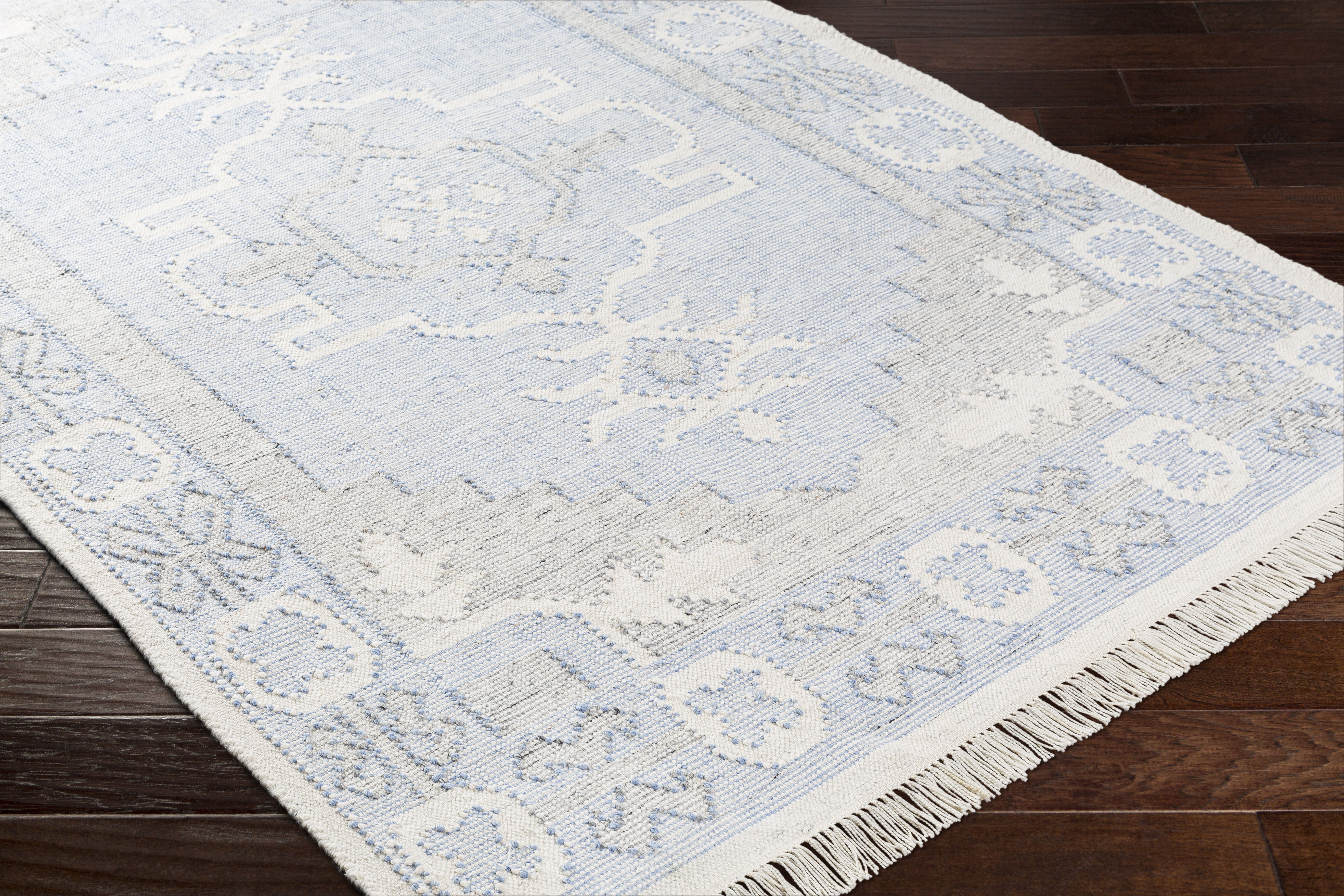 Bursa 144 X 106 inch Light Blue Rug, Rectangle