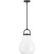 Mansfield 1 Light 12 inch Matte Black Pendant Ceiling Light
