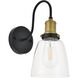 Aspinwall 1 Light 5.7 inch Brass and Black Wall Sconce Wall Light