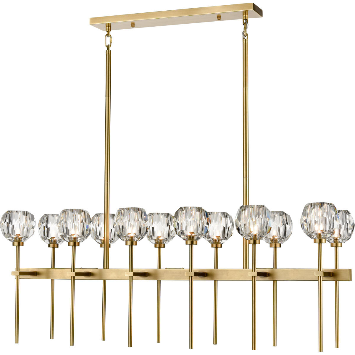 Parisian LED 16 inch Aged Brass Chandelier Ceiling Light