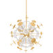 Gleason 9 Light 28.5 inch Vintage Gold Leaf Chandelier Ceiling Light