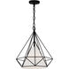 Diamond 1 Light 18 inch Black Down Pendant Ceiling Light