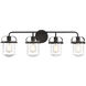 Jaxon 4 Light 33 inch Oil Rubbed Bronze Bath Bar Wall Light