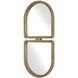 Jacques 47.5 X 22 inch Antiqued Gold Mirror