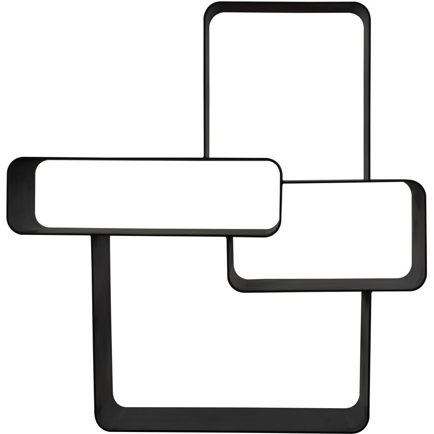 Latisia 39 X 38 X 18.5 inch Matte Black Shelf