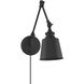 Farmhouse 60.00 watt Matte Black Adjustable Wall Sconce Wall Light