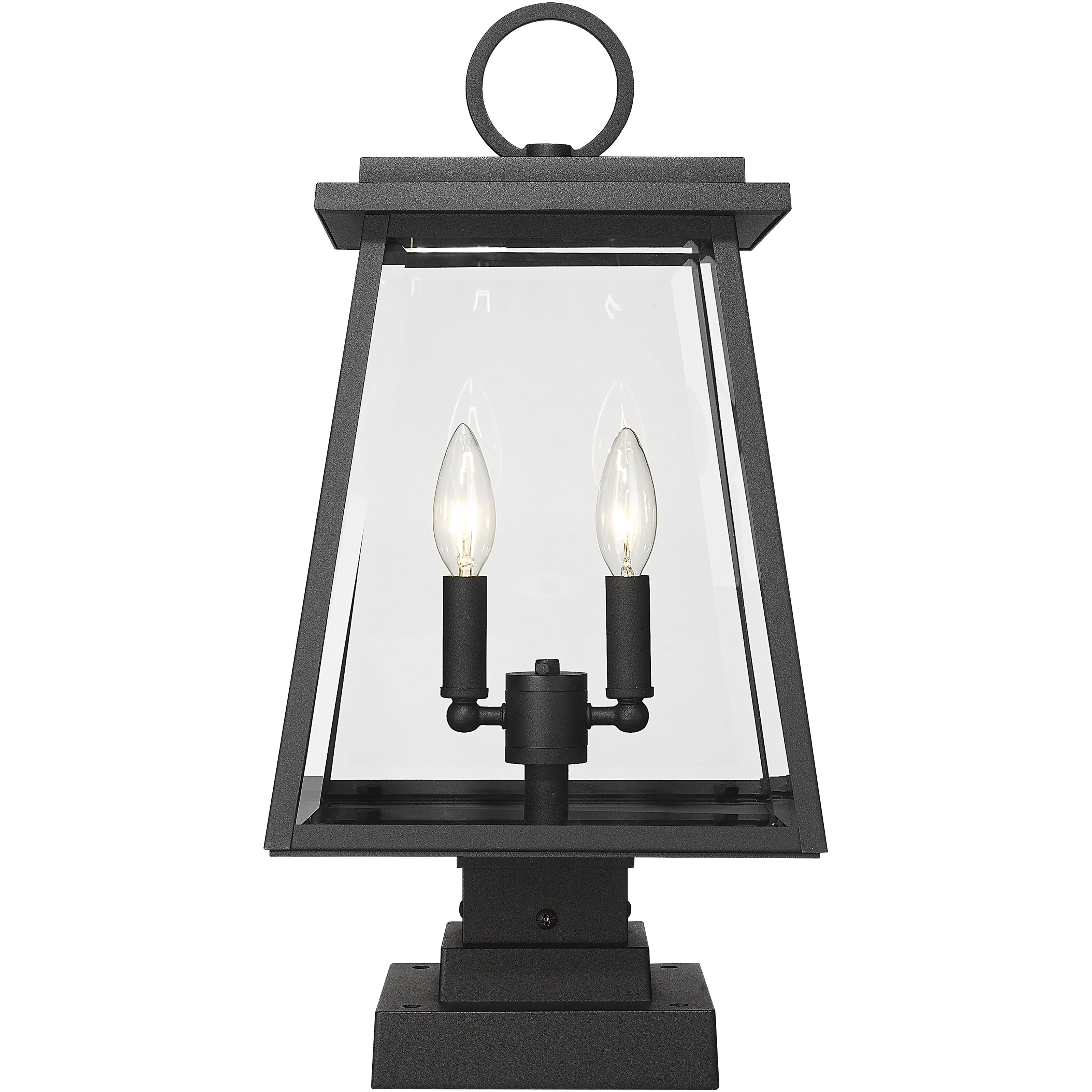 Broughton 2 Light 21 inch Black Outdoor Pier Mounted Fixture