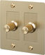 2G 100-120 Brass Dimmer Switch, LED