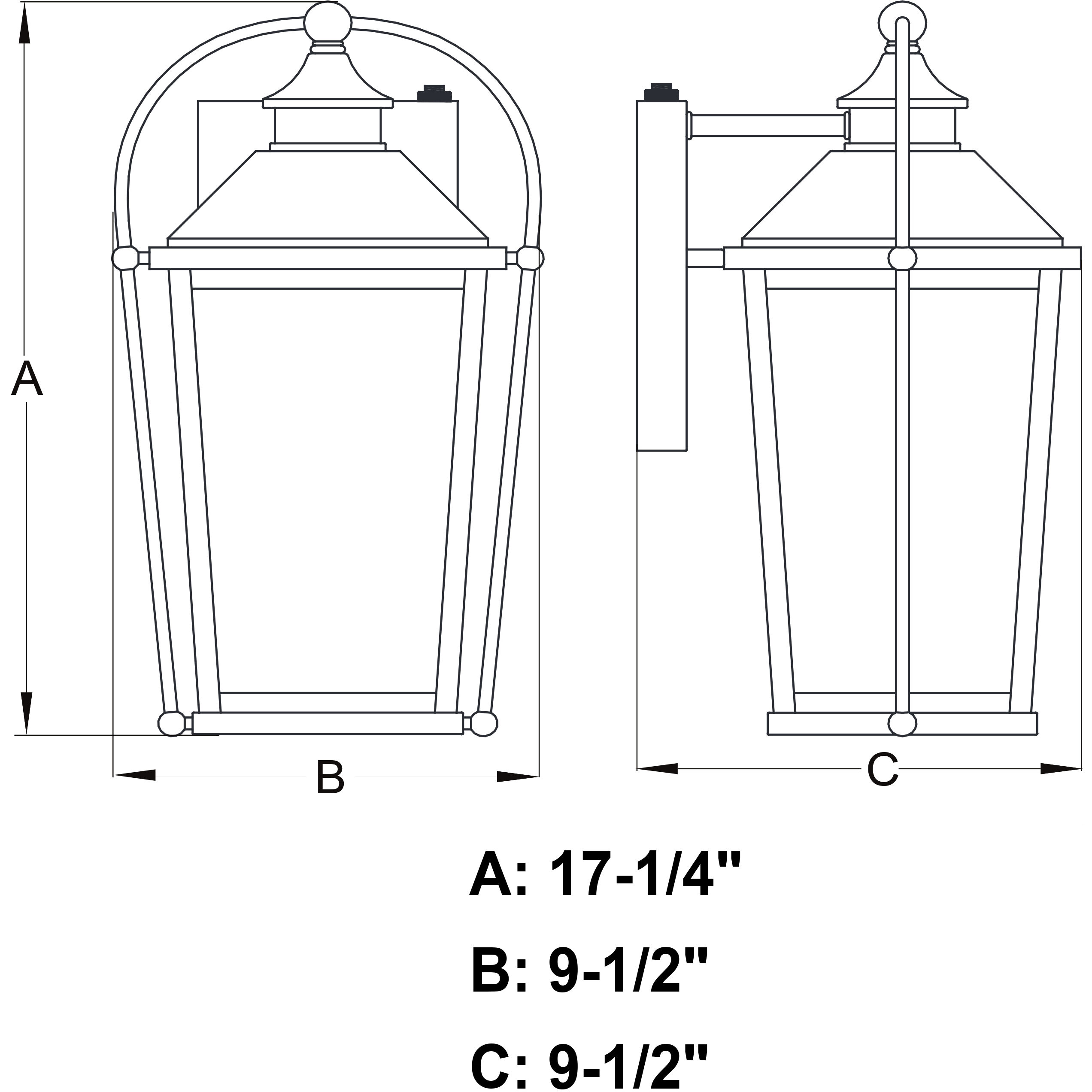 Lexington LED 17.25 inch Textured Black Outdoor Wall
