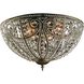 Elizabethan 6 Light 17 inch Dark Bronze Flush Mount Ceiling Light