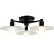 Monument 3 Light 17.13 inch Matte Black Ceiling Mount Ceiling Light