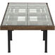 Paxton 67 X 26 inch Dark Walnut with Black Coffee Table