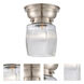 Aditi Colton LED 6.25 inch Brushed Satin Nickel Flush Mount Ceiling Light, Aditi