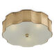 Wexford 3 Light 19.25 inch Antique Brass Flush Mount Ceiling Light
