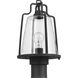 Benton Harbor 1 Light 16 inch Textured Black Outdoor Post Lantern, with DURASHIELD