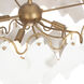 Manta 4 Light 25 inch Modern Gold Semi Flush Mount Ceiling Light