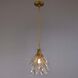 Crystal Fusion 1 Light 9 inch Peruvian Gold Pendant Ceiling Light
