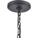 Rydell 5 Light 24.5 inch Matte Black with Off White Chandelier Ceiling Light