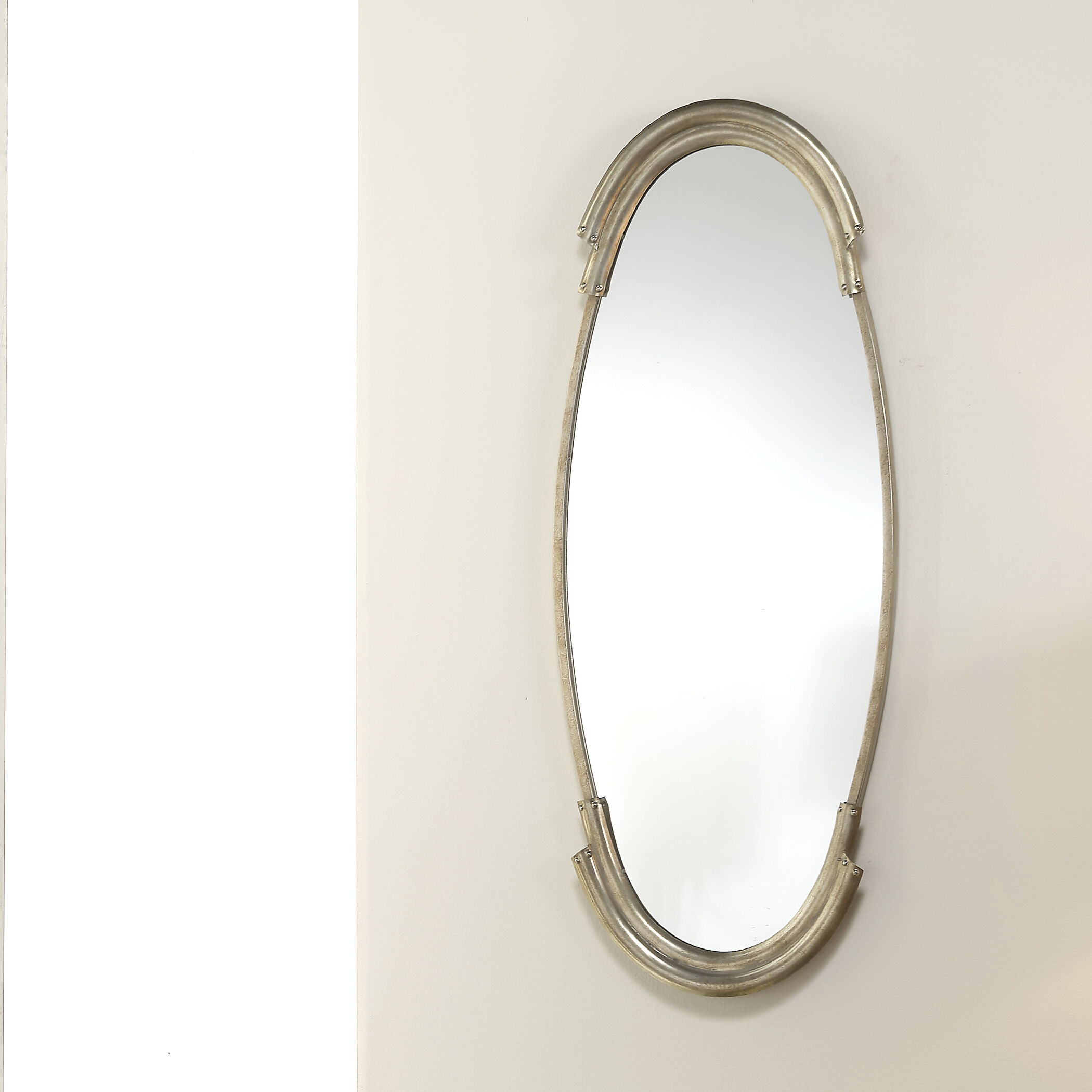 Margaux 45 X 17 inch Antique Silver Mirror