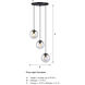 Neva LED 17.75 inch Matte Black Chandelier Ceiling Light