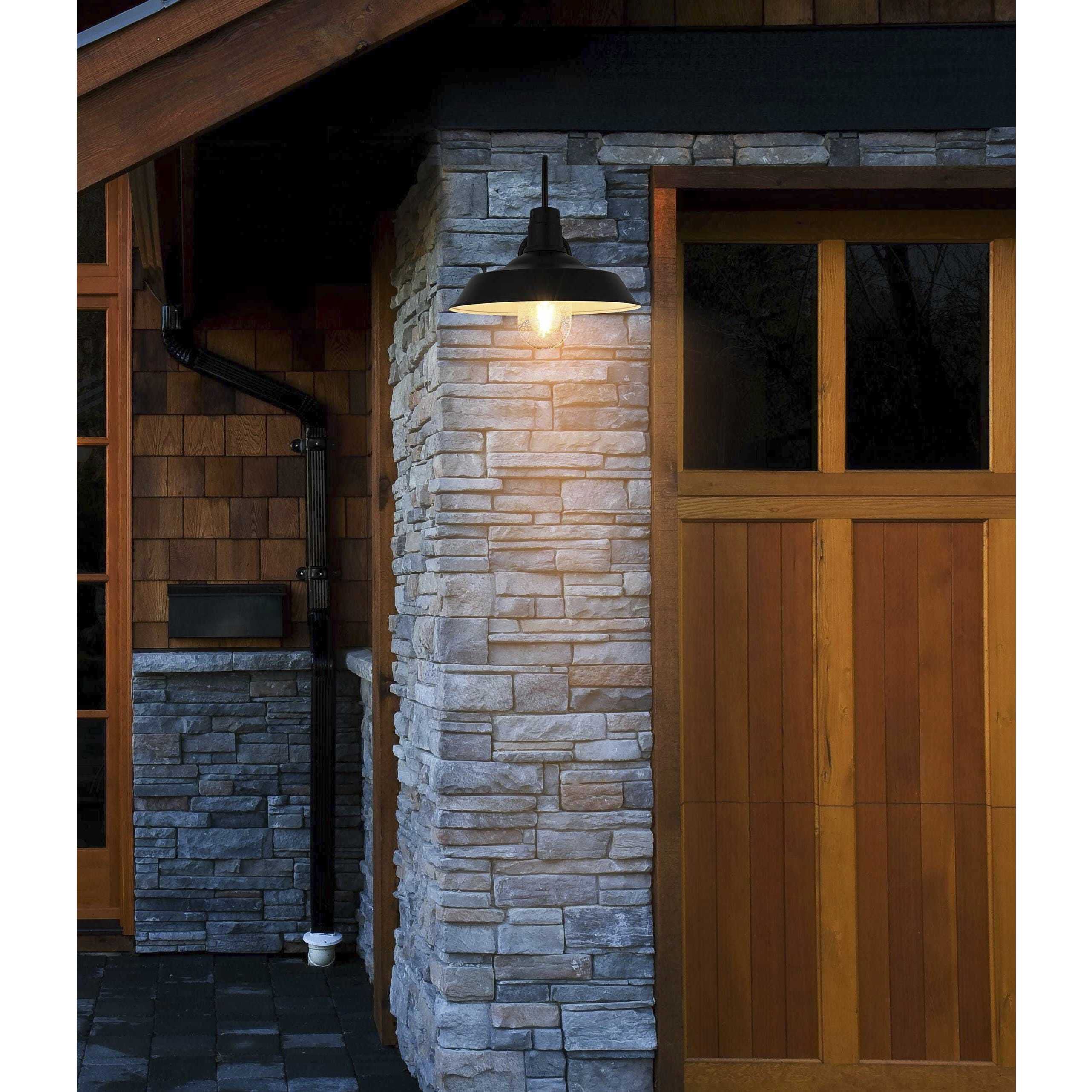 Rayan 1 Light 15 inch Black Outdoor Wall Sconce