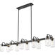 Delaney 10 Light 56 inch Matte Black Linear Chandelier Ceiling Light