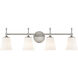 Fusion Collection - Tulsi Family 4 Light 32.5 inch Brushed Nickel Bath/Vanity Wall Light, EVOLV