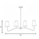 Modern 4 Light 40 inch Oil Rubbed Bronze Linear Chandelier Ceiling Light