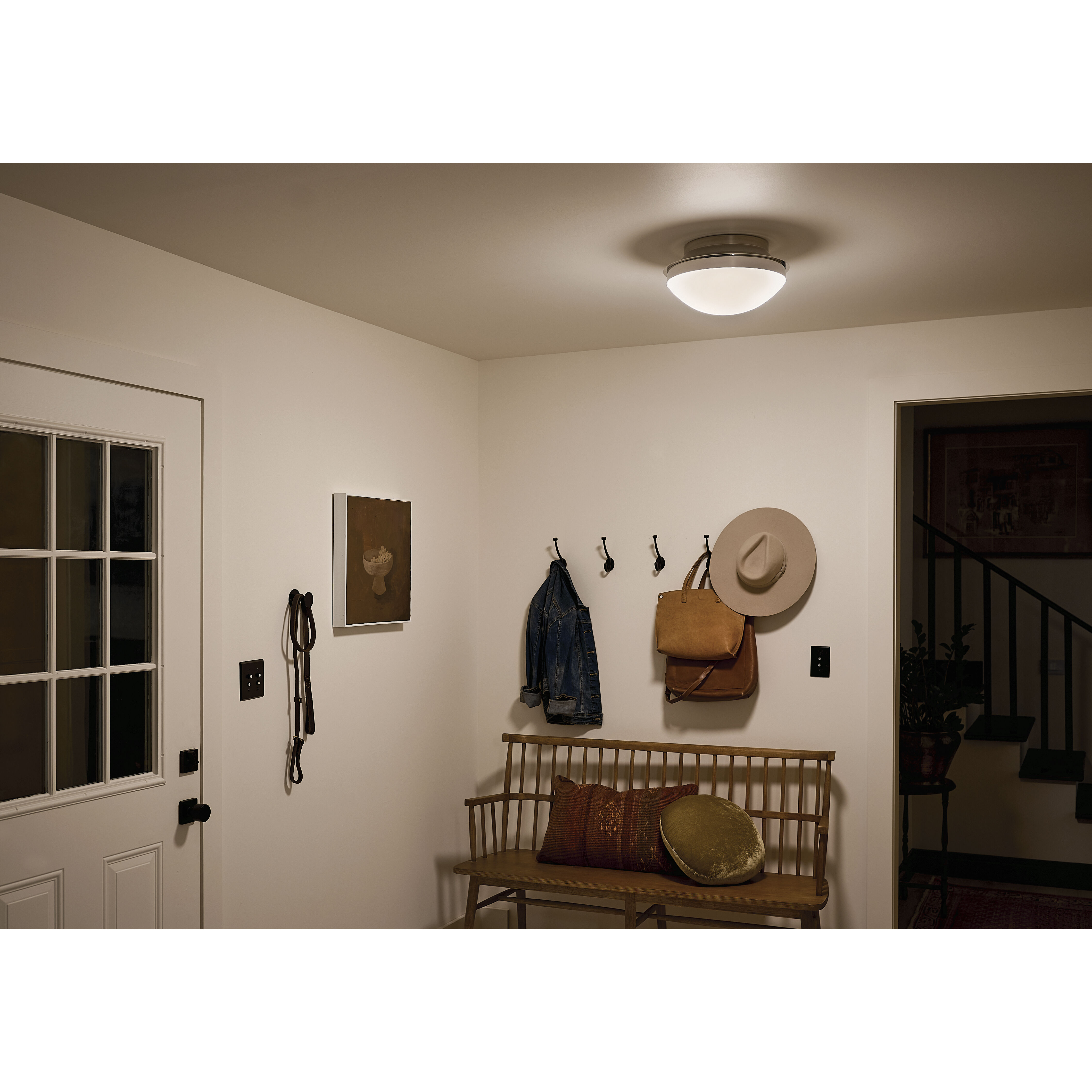 Bretta 2 Light 13.5 inch Polished Nickel Flush Mount Ceiling Light