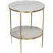Rivoli 30 X 25 inch Antique Brass Side Table