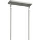 Erzo 10 Light 12.75 inch Satin Nickel Chandelier Linear Ceiling Light, Single