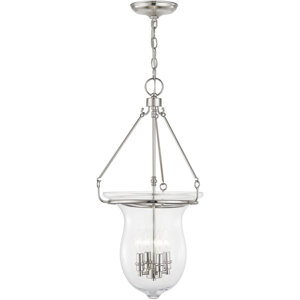 Canterbury 4 Light 14 inch Polished Nickel Pendant Ceiling Light