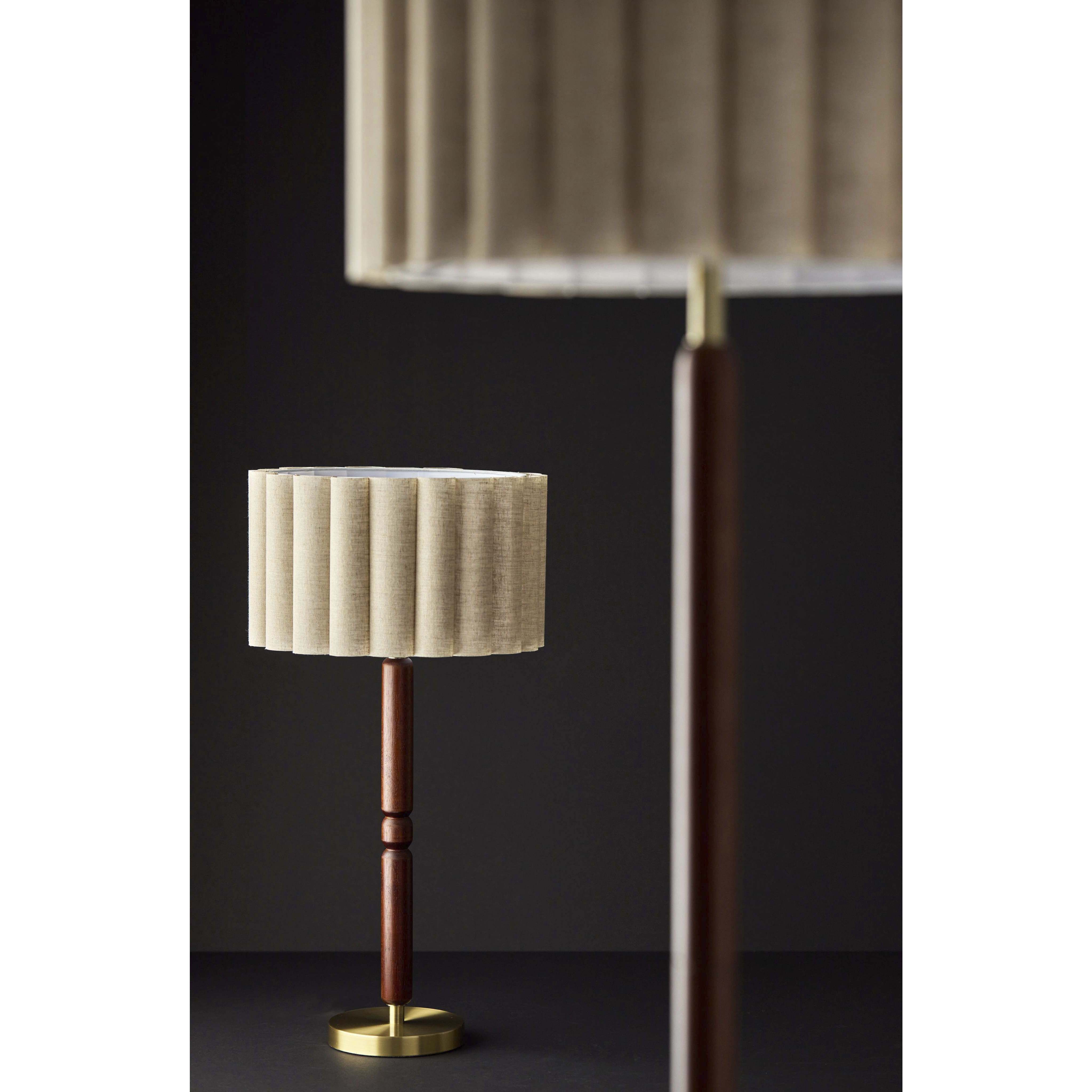 Laine 27.5 inch 40.00 watt Antique Brass Walnut Table Lamp Portable Light