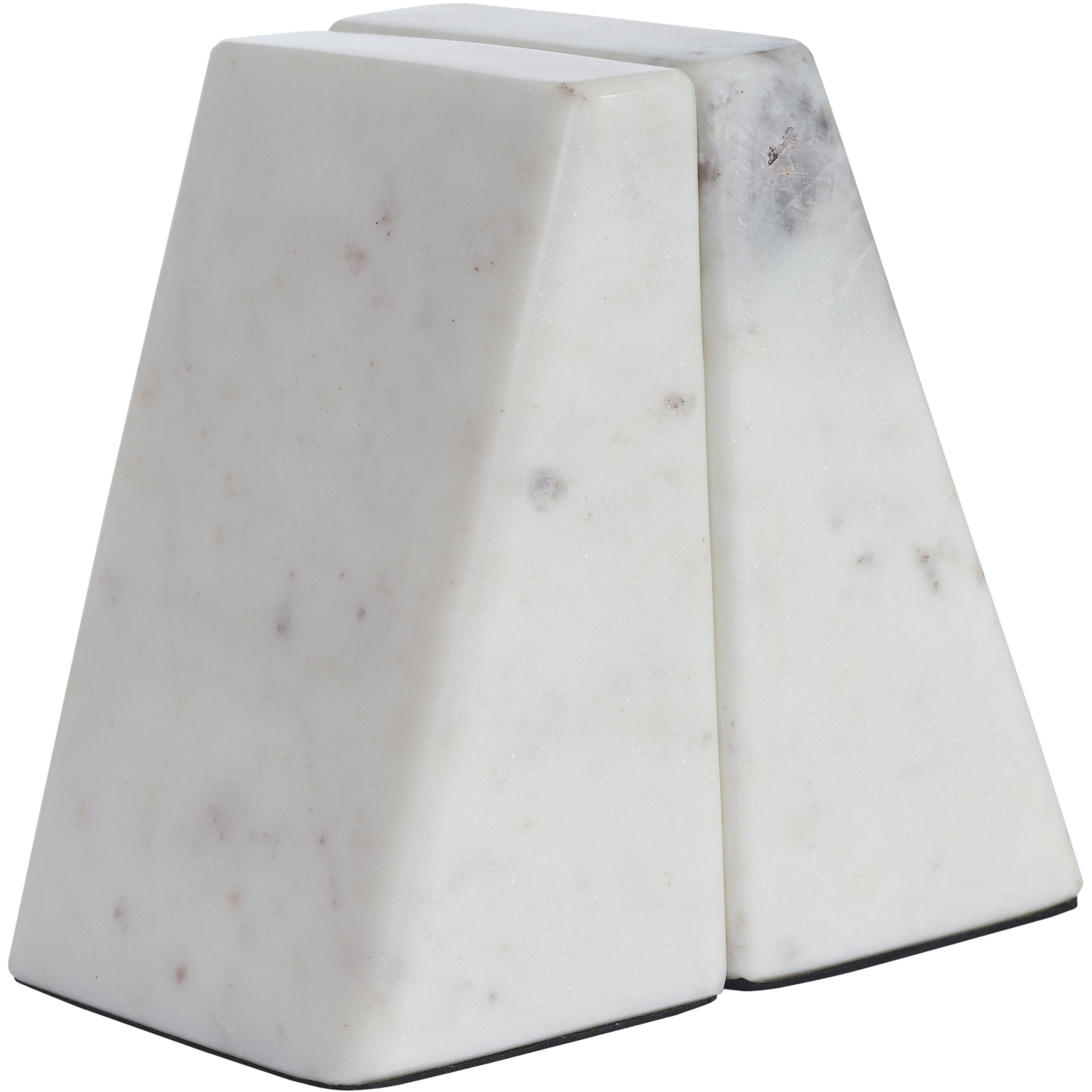 Carvella 4.33 inch White Marble Bookends, Set of 2