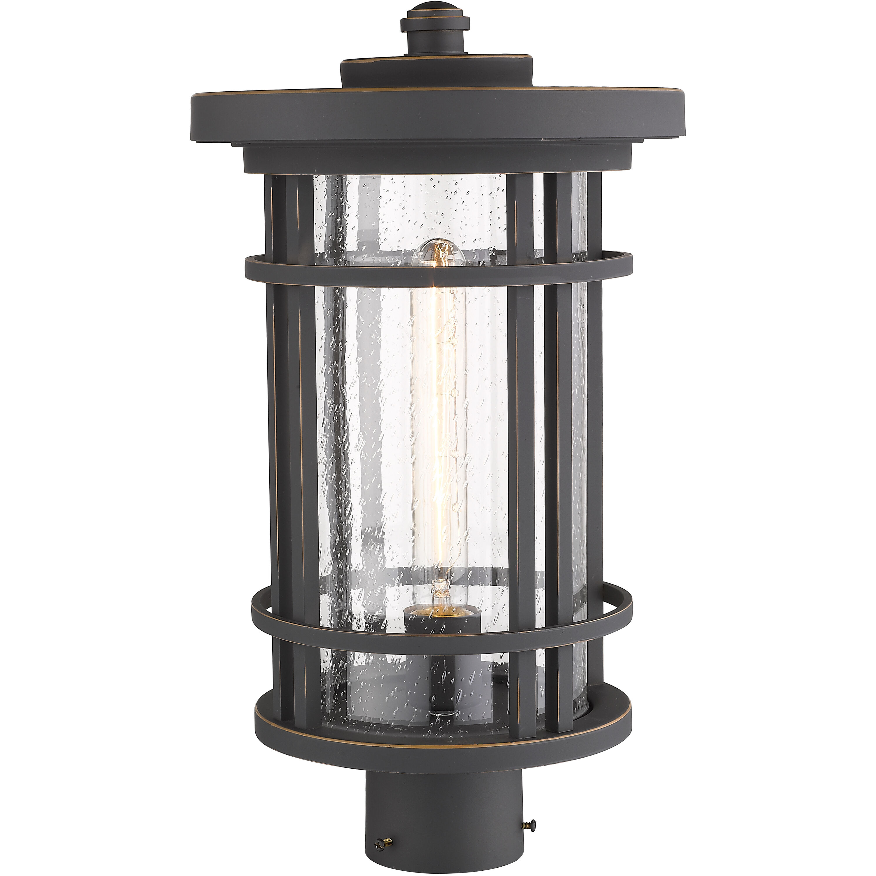 Jordan 1 Light 17.75 inch Oil Rubbed Bronze Outdoor Post Mount Fixture