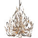Graffiti 9 Light 34 inch Silver Leaf/Stainless Steel Chandelier Ceiling Light