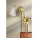 Onda 1 Light Aged Brass Plug-In Sconce Wall Light
