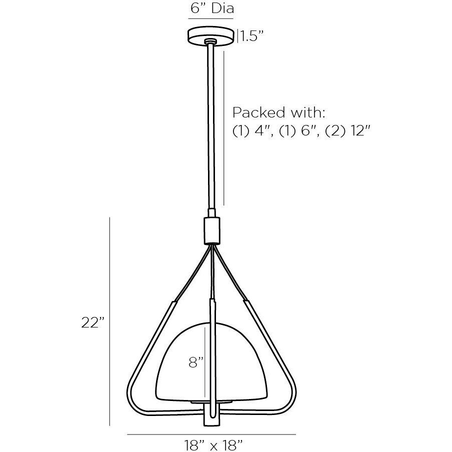 Oldham 1 Light 18 inch English Bronze Pendant Ceiling Light