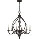 Dupont 6 Light 25 inch Old Bronze Chandelier Ceiling Light